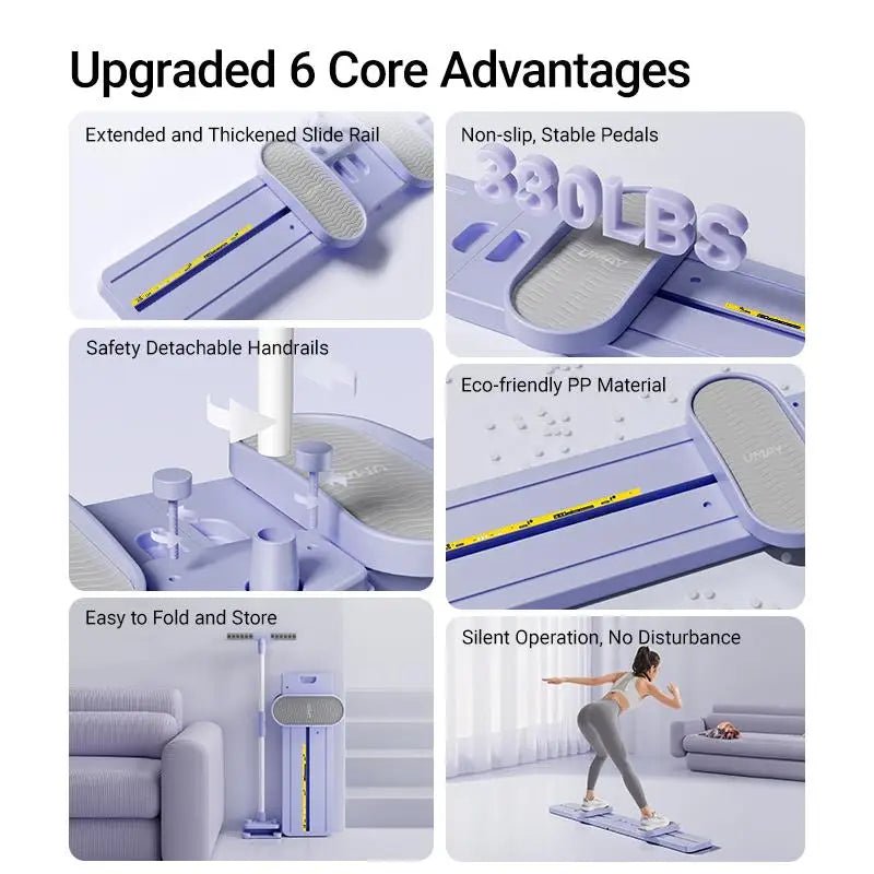 "Foldable 3 - in - 1 Ski Trainer: Leg, Pelvic & Hip Strengthener for Postpartum Women, Home Gym Equipment" - silverfoxgoods